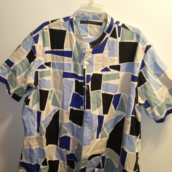 Sean John Other - Sean John Blue and Black Casual Button Down Shirt